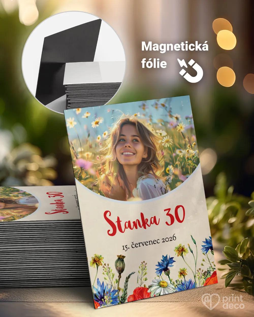 Památeční magnetky z oslavy Polní květiny III. s fotografií