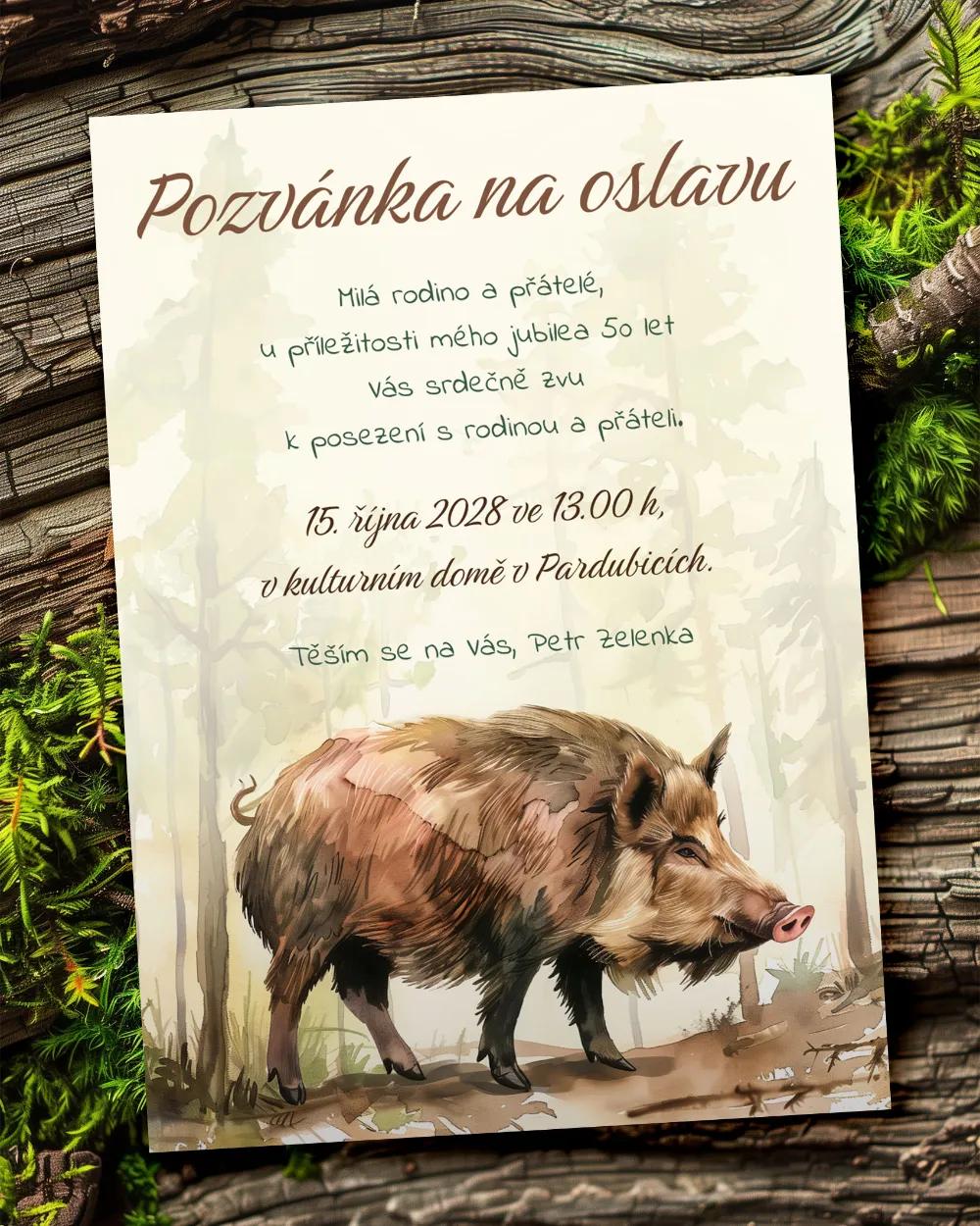 Pozvánka na narozeniny Divočák 02