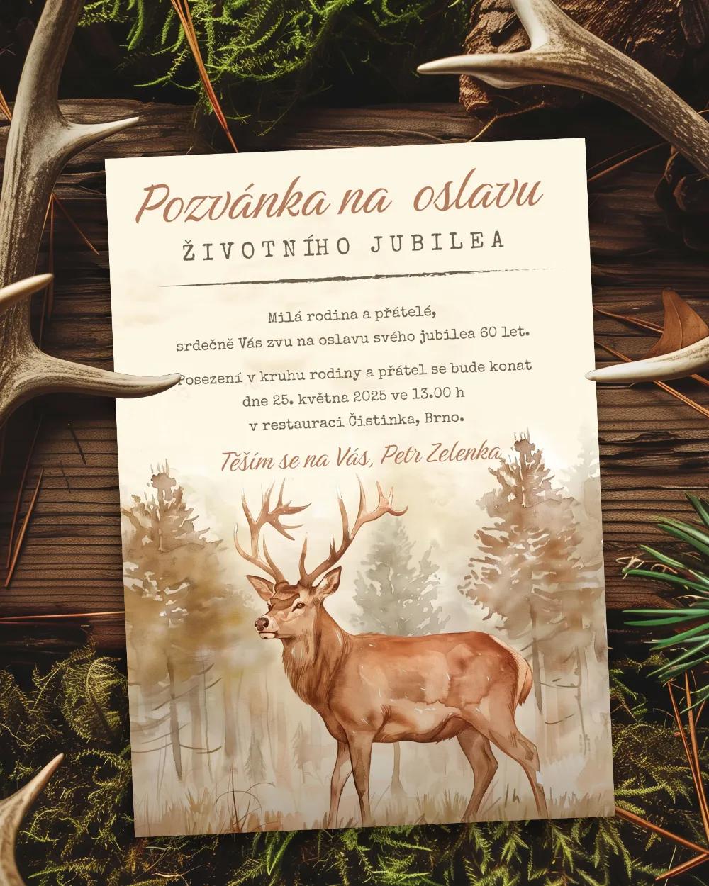 Pozvánka na narozeniny Jelen 02