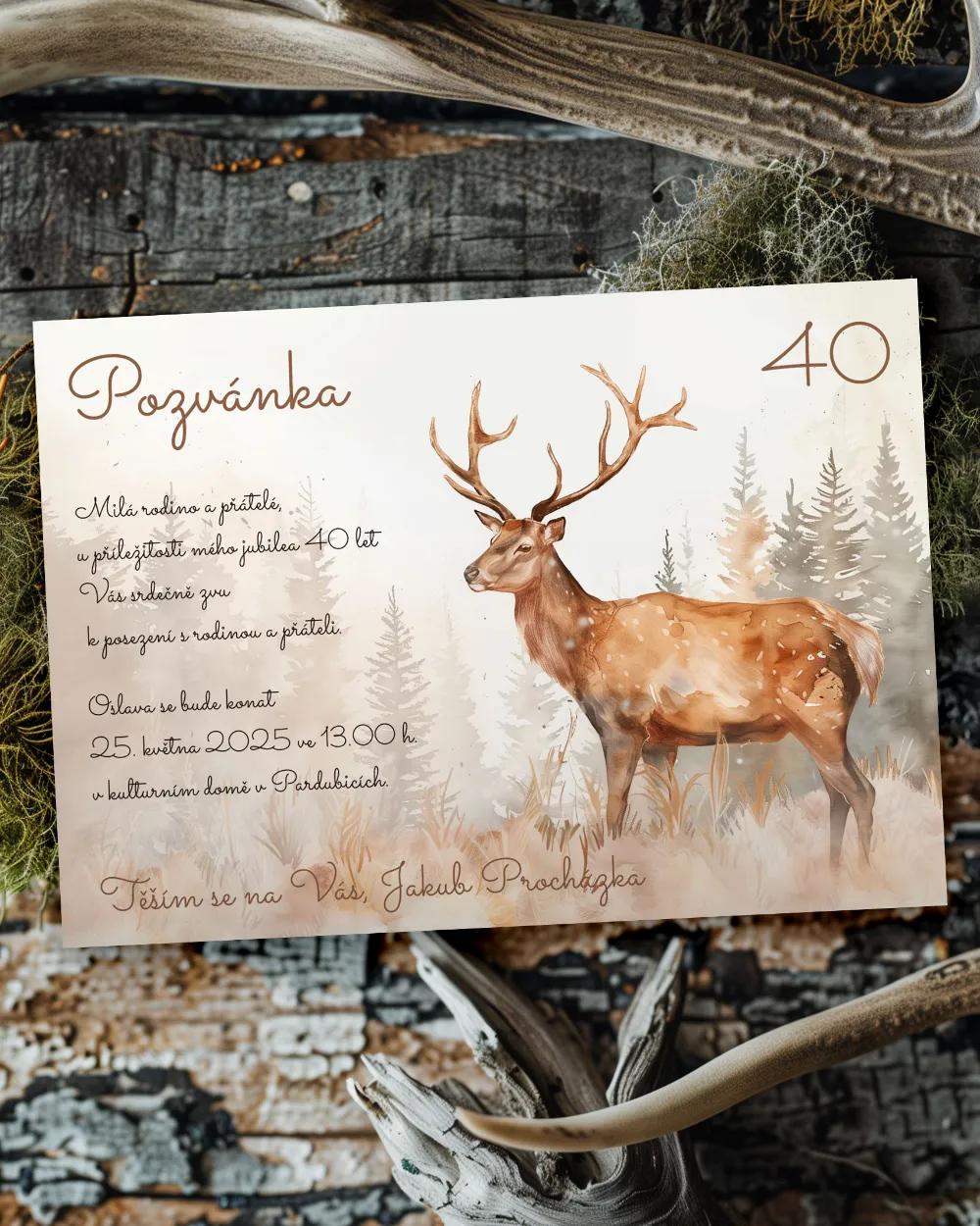 Pozvánka na narozeniny Jelen 03