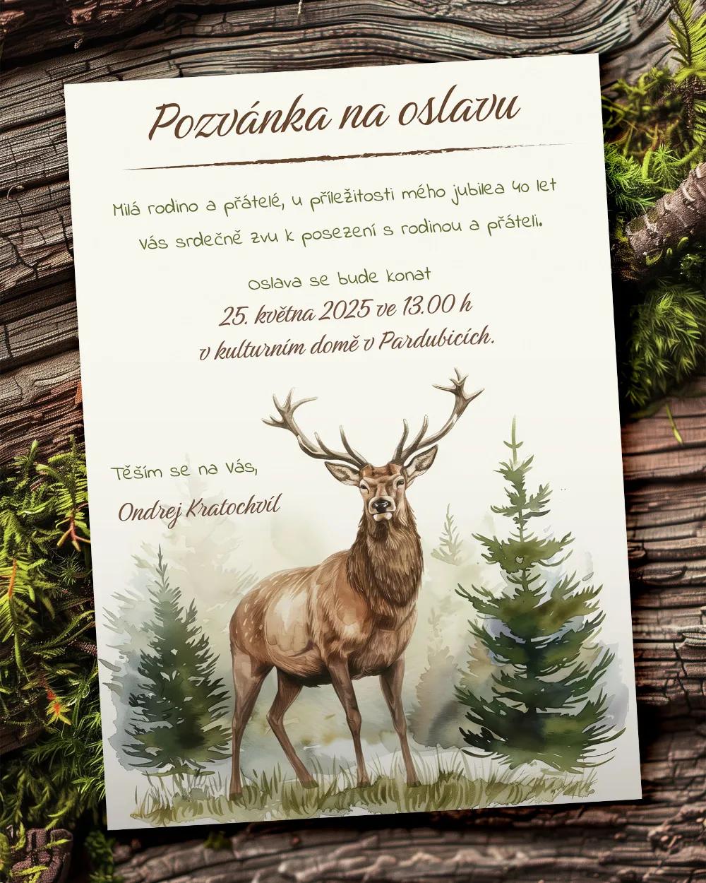 Pozvánka na narozeniny Jelen 04