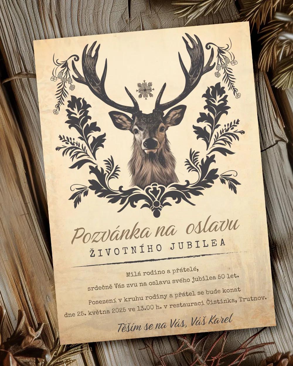 Pozvánka na narozeniny Jelen 05