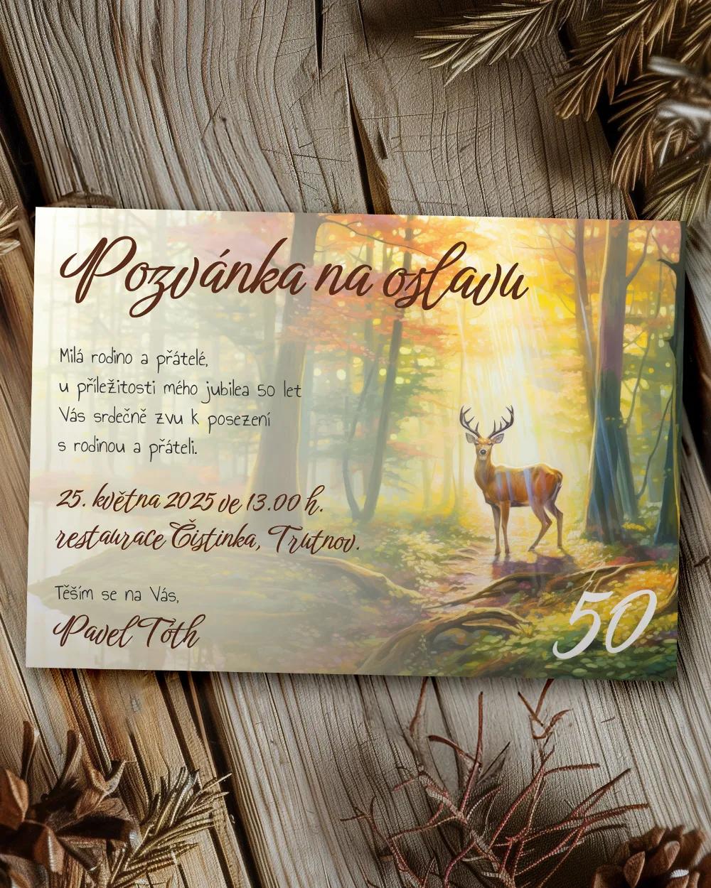 Pozvánka na narozeniny Jelen 08