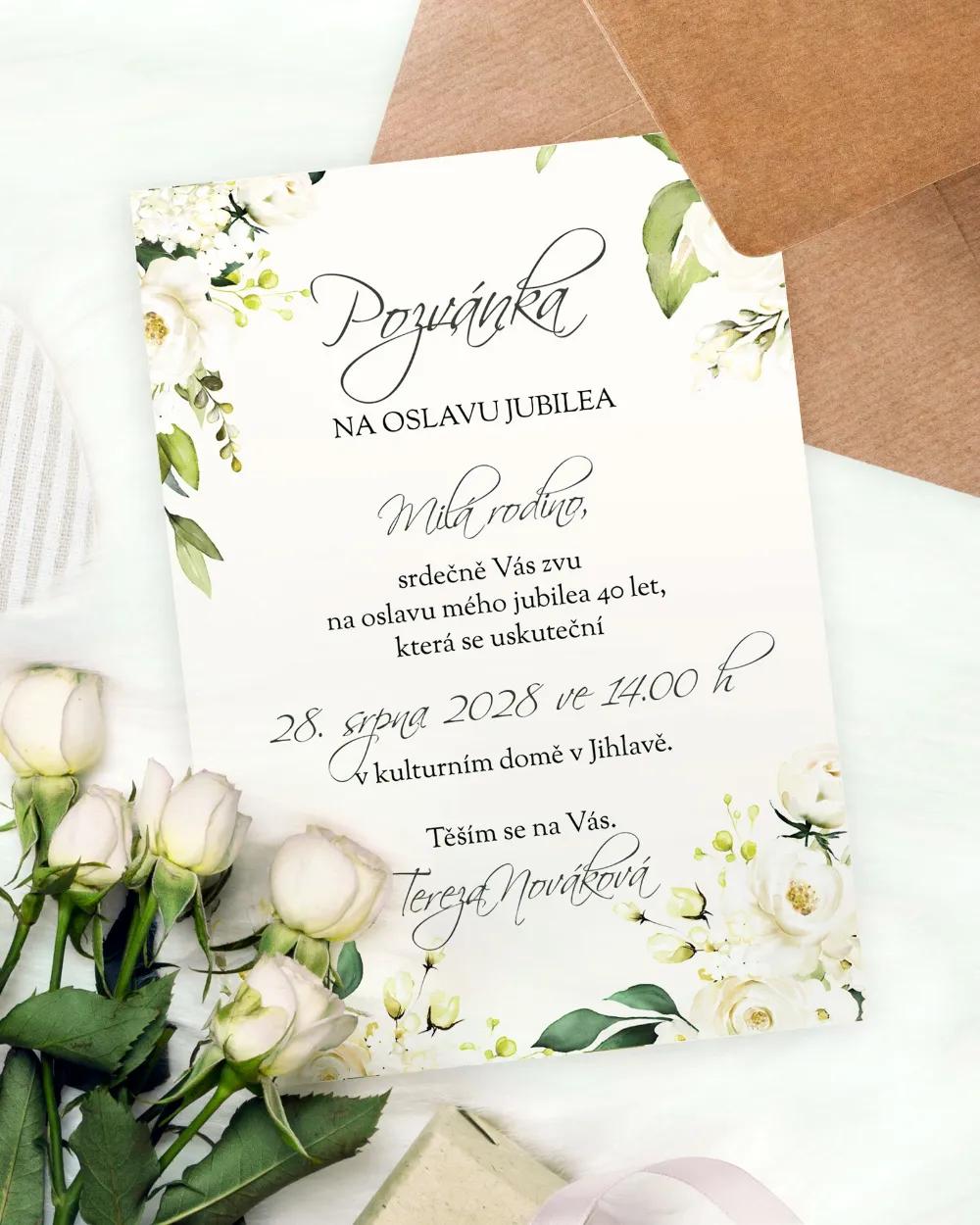 Pozvánka na narozeniny Šípové růže 06