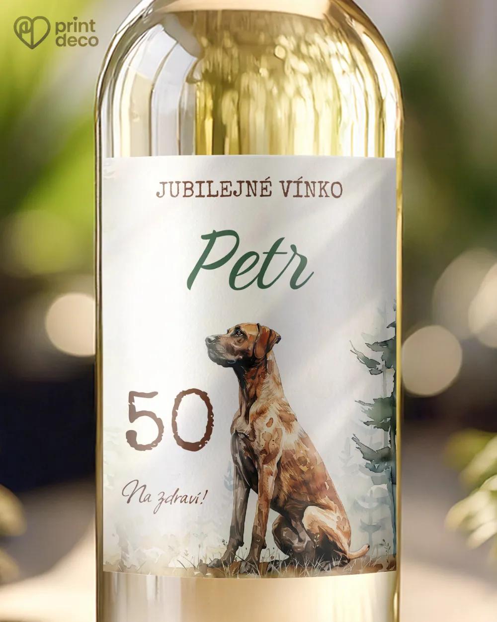 Etikety na láhve Lovecký pes III.