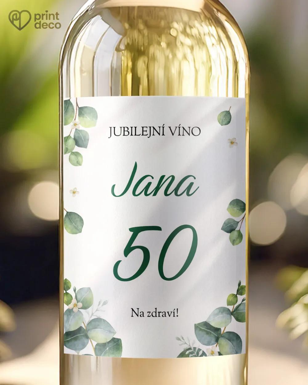 Etikety na láhve Greenery IV.