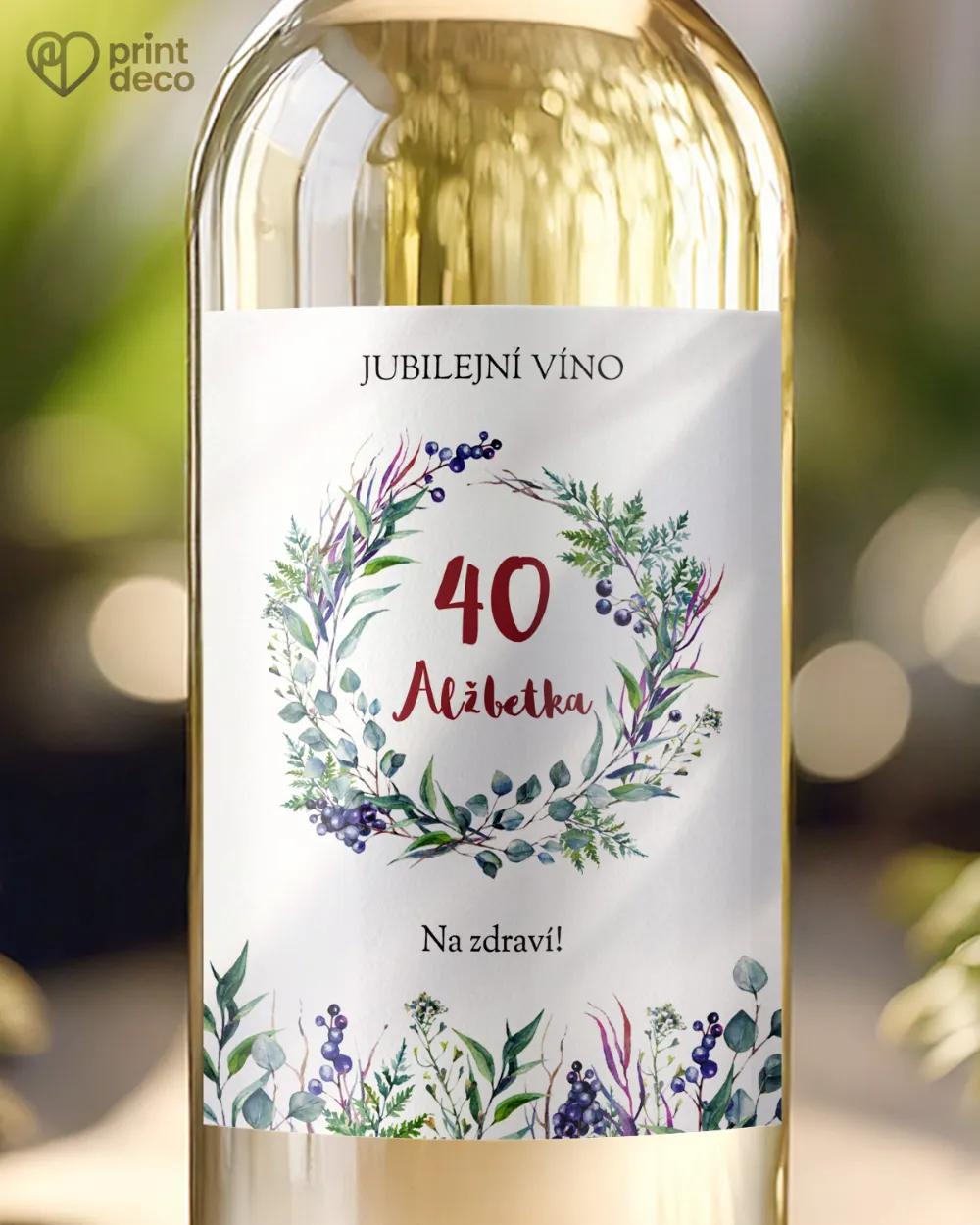 Etikety na láhve Eukalyptus s bylinkami