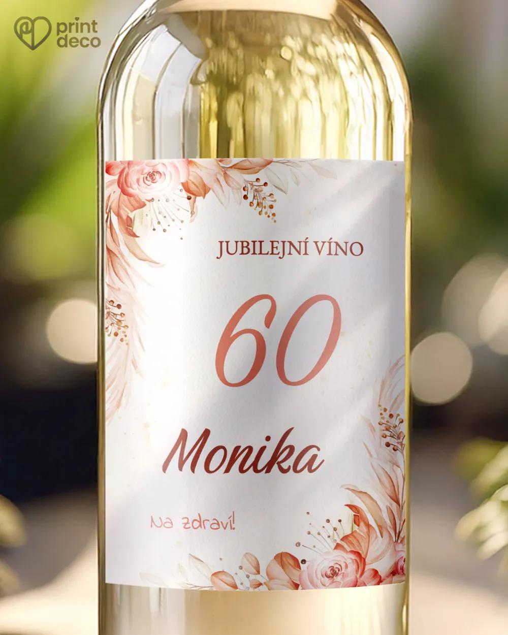 Etikety na láhve Sušené květiny II.