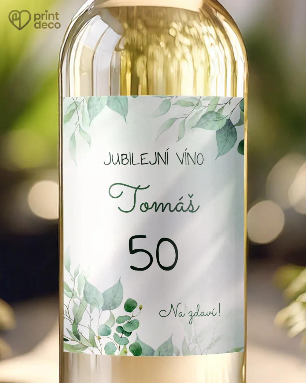 Etikety na láhve Greenery V.