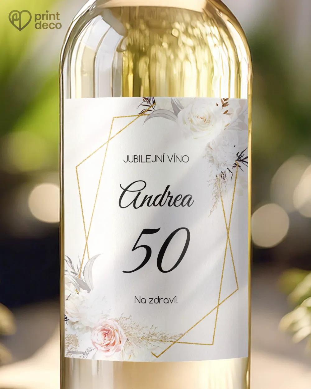 Etikety na láhve Rozkvetlé květiny I.