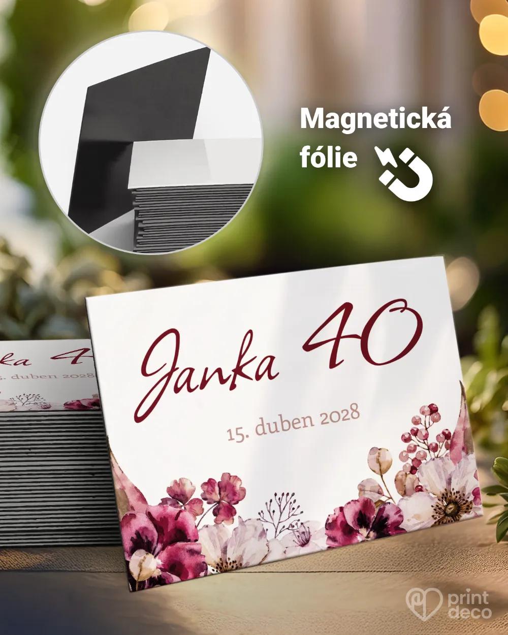 Památeční magnetky z oslavy Kytice květin