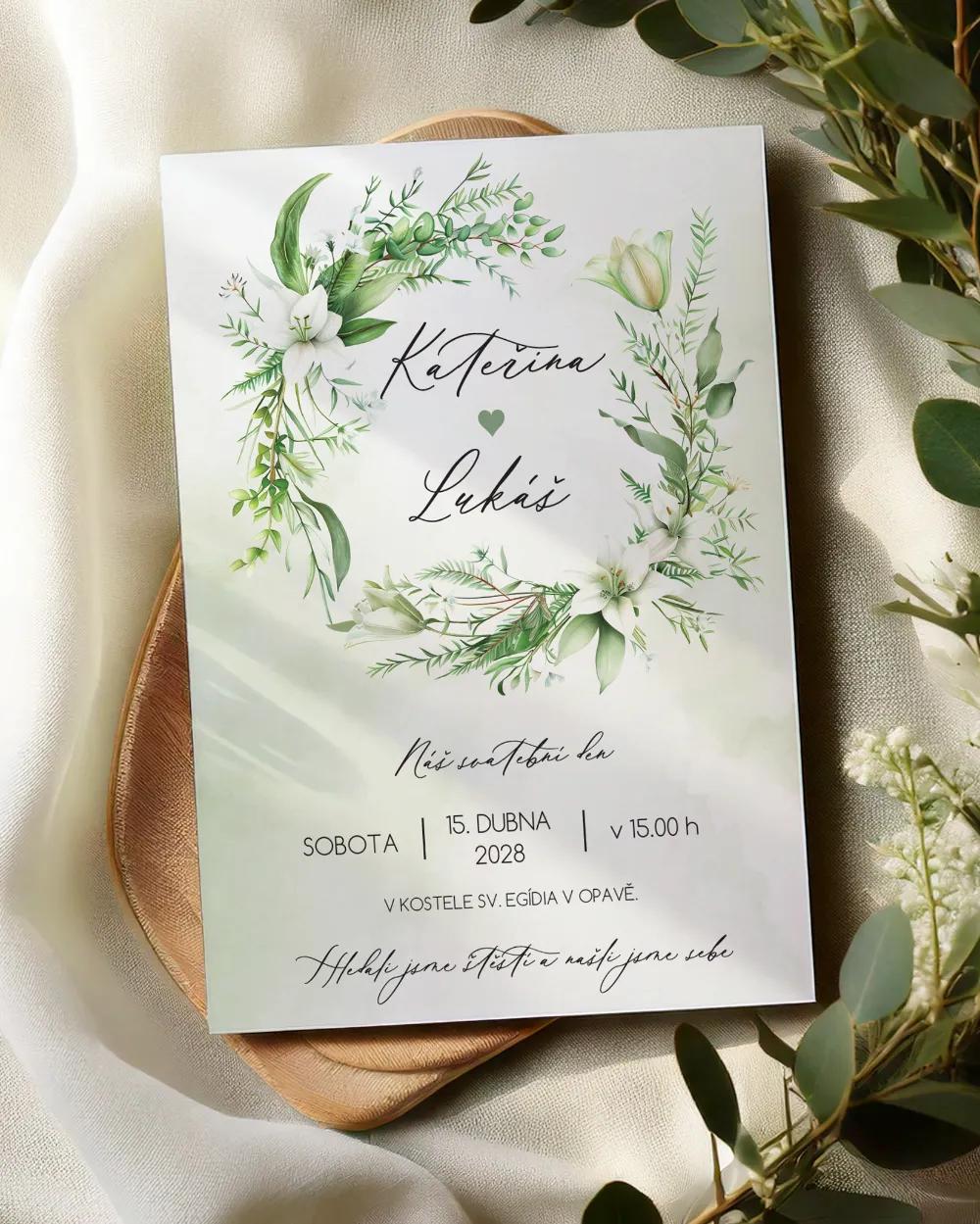 Svatební oznámení - Laliový slib I