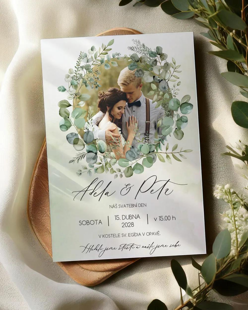 Svatební oznámení s fotkou - Slib přírody I