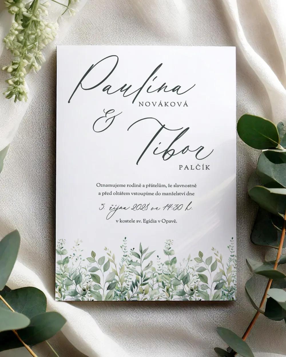 Svatební oznámení - Slib přírody II