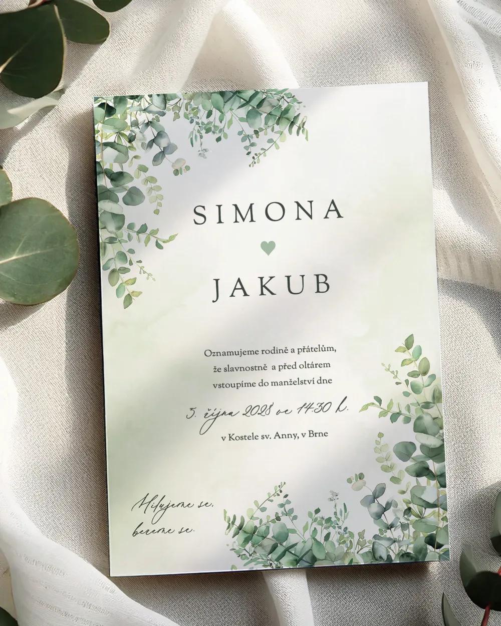 Svatební oznámení - Slib přírody III