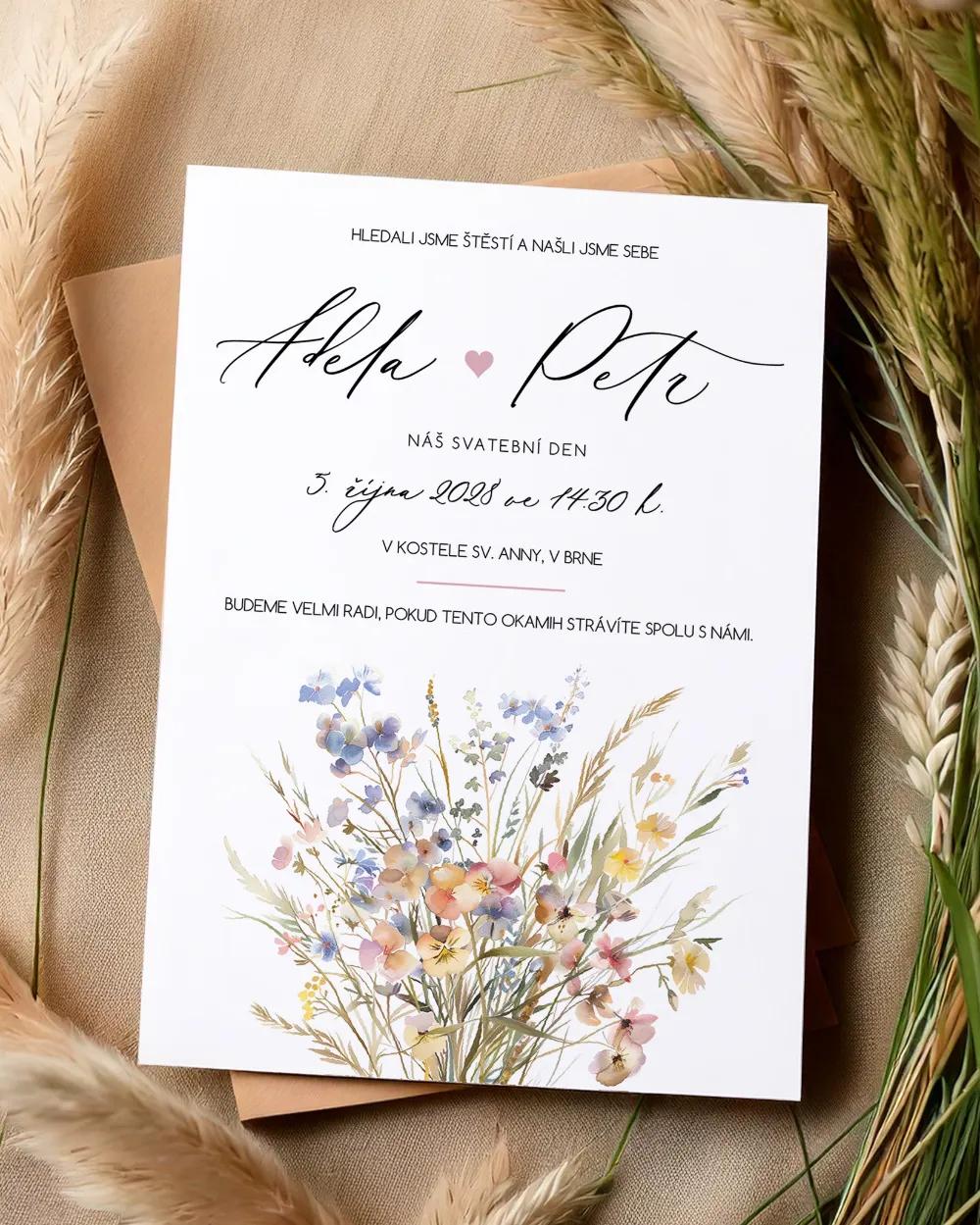 Svatební oznámení - Luční láska