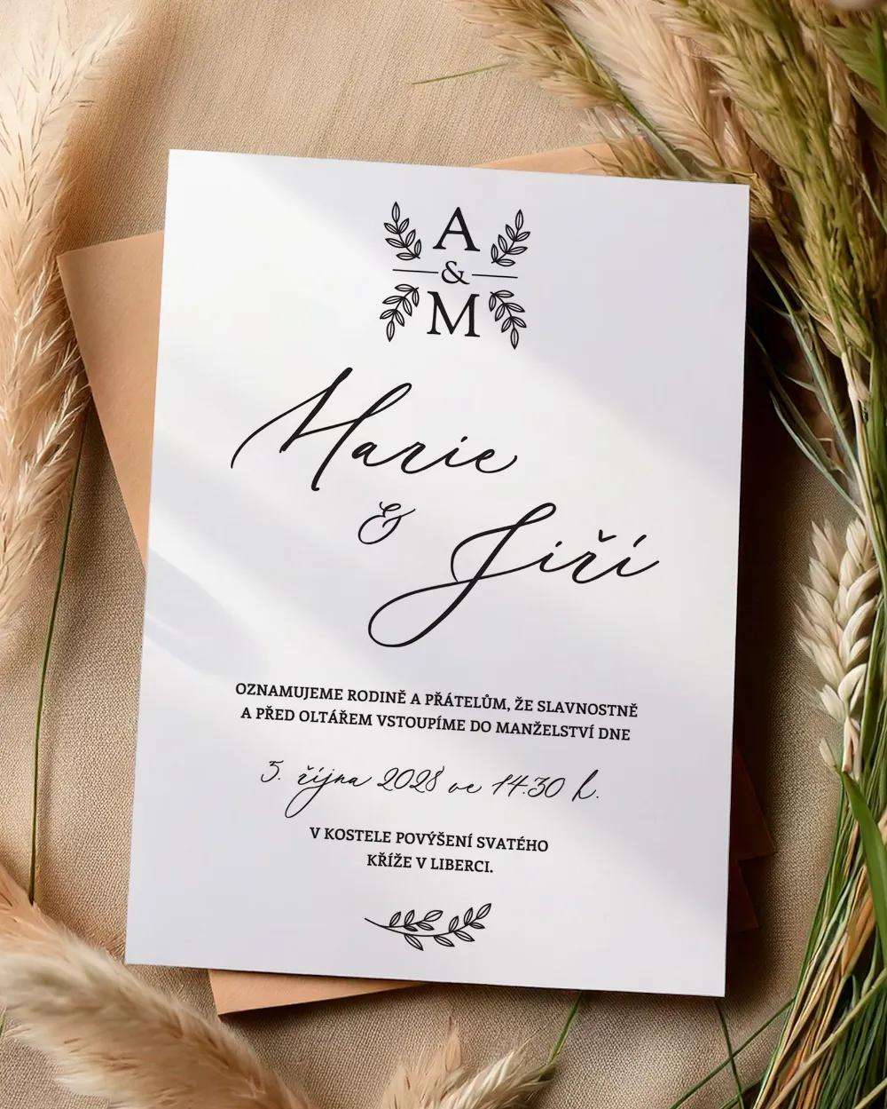 Svatební oznámení - Jednoduchá láska I