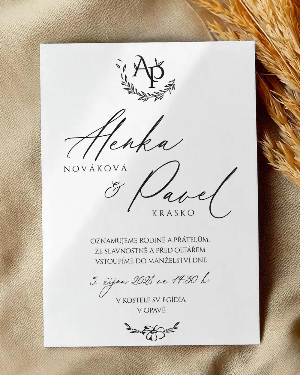 Svatební oznámení - Jednoduchá láska II