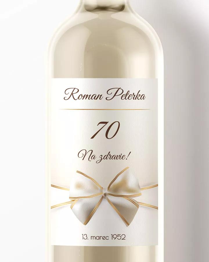 Etikety na láhve Luxusní motiv se zlatou mašlí