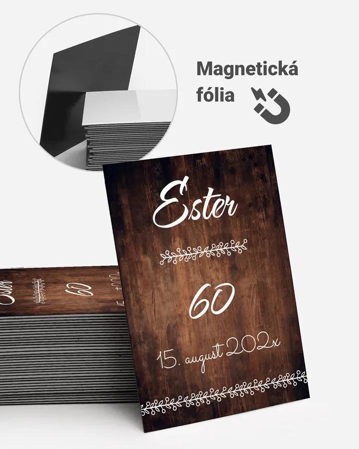 Památeční magnetky z oslavy Tmavé dřevo