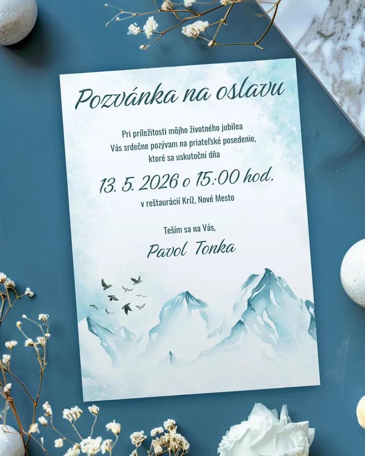 Pozvánka na narozeniny Zimní krajina 02