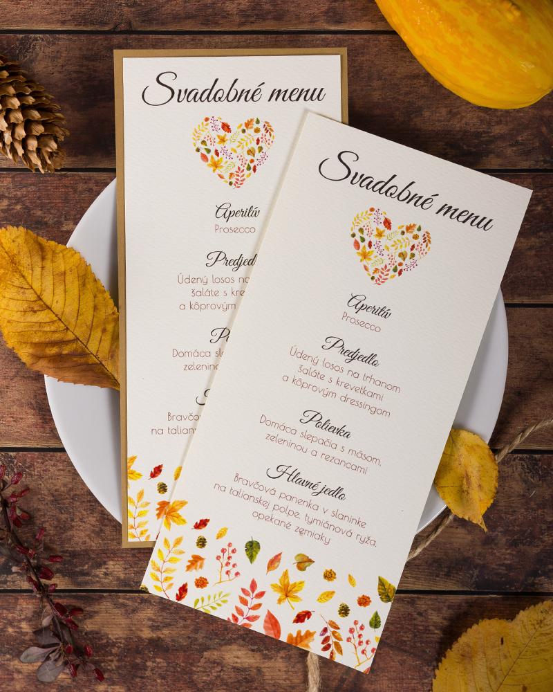 Svatební menu - Pestrobarevný Podzim I.